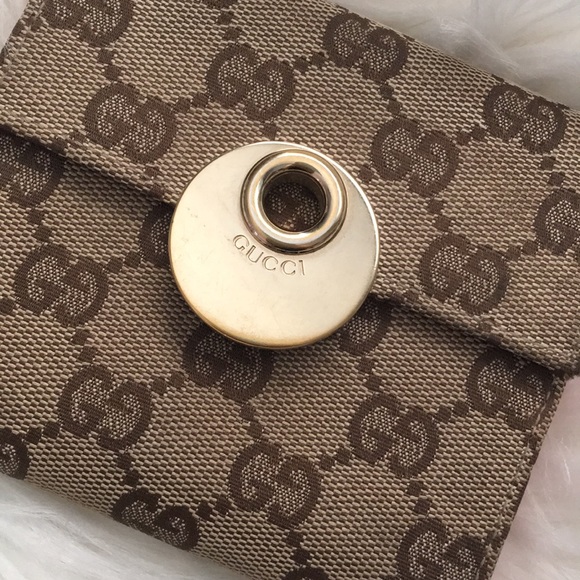 Auth Gucci hook gg  monogram wallet pink inside - Picture 7 of 7